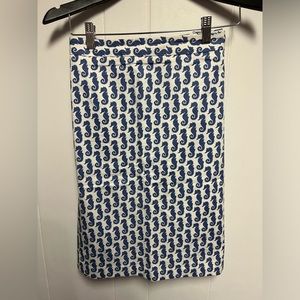 Brooks Brothers Seahorse Pattern Pencil Skirt- Size 16